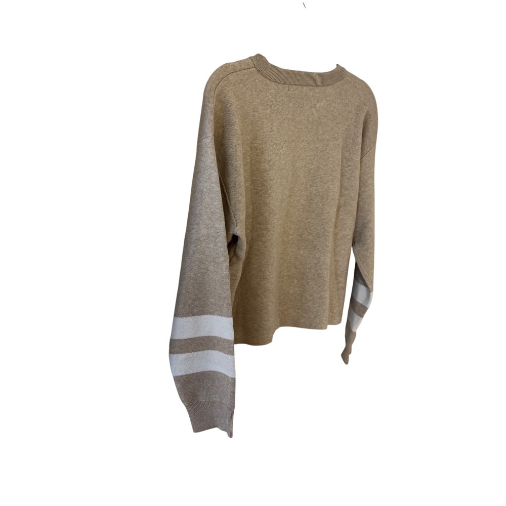 NWT Vigoss Nordstrom 1990 Oatmeal Crewneck Sweater Size Small preppy retro 90s - Picture 7 of 12